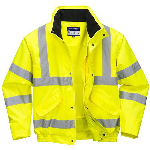 Hi-Vis Priedušná bomber bunda, žltá