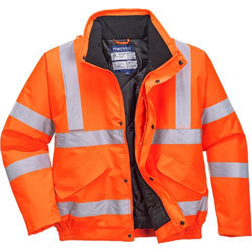 Hi Vis Bomber vetrovka, oranžová