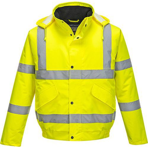 Hi Vis Bomber vetrovka, žltá