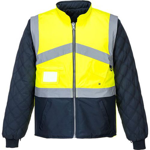 Hi-Vis 2-Tone bunda Obojstranná, modrá/žltá