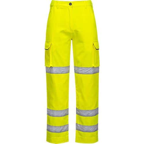 Dámske reflexné Hi-Vis nohavice, žltá