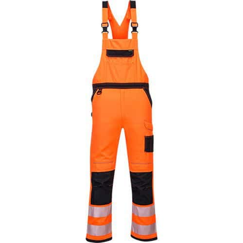 PW3 Hi-Vis Nohavice na traky, čierna/oranžová