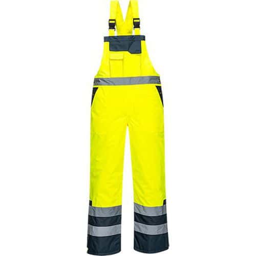 Reflexné nohavice na traky Hi-Vis- zateplené, žltá