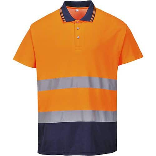 Polokošeľa Two Tone Comfort, modrá/oranžová