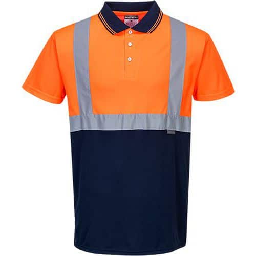 Polokošeľa Two-tone, modrá/oranžová