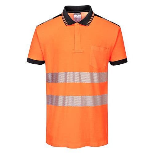 PW3 Hi-Vis Polo-tričko, čierna/oranžová