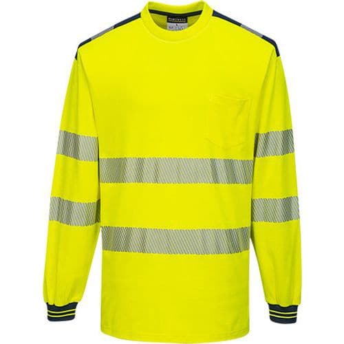 PW3 Hi-Vis Tričko L/S, modrá/žltá