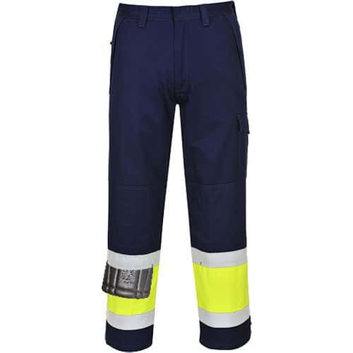 Nohavice Hi-Vis Modaflame, modrá/žltá