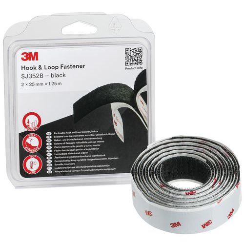 Samolepiace suché zipsy 3M SJ3526 a SJ3527, 25 mm x 1,25 m