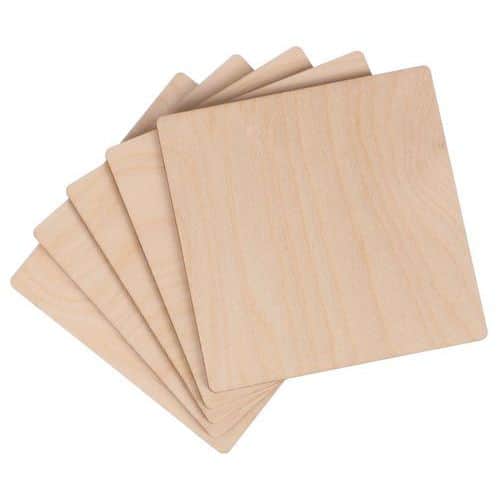 Drevené doštičky CREATIVE WOOD SET 5, 10 x 10 cm SIXTOL