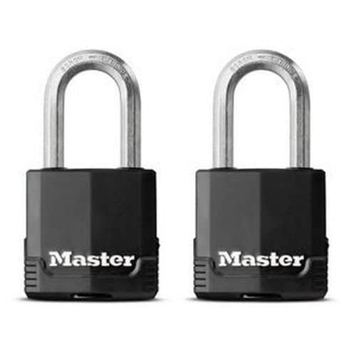 Set visiacich zámkov z vrstvenej ocele Master Lock Excell 48mm, 2ks