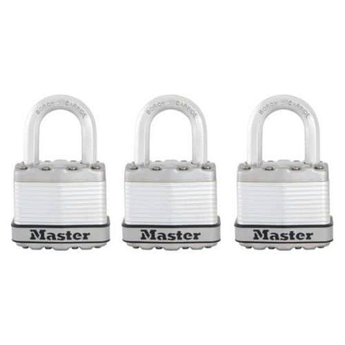 Set titánových visiacich zámkov Master Lock Excell 45mm, 3ks