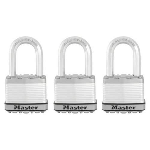 Set titánových visiacich zámkov Master Lock Excell 50mm, 3ks