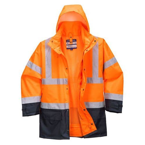 Vetrovka 5v1 Hi-Vis Executive, modrá/oranžová