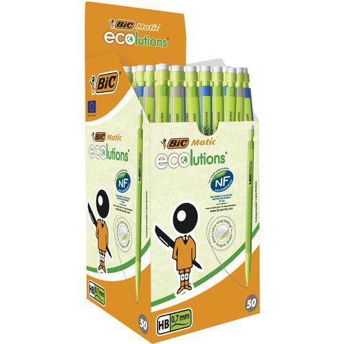 Mikrotužiky BIC Matic Ecolutions s gumou, 50 ks