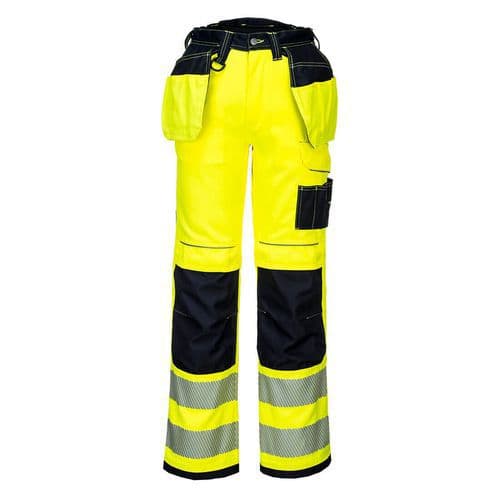 PW3 Hi-Vis Stretch nohavice, čierna/žltá