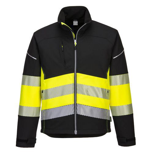 PW3 Hi-Vis Trieda 1 Softshell, čierna/žltá