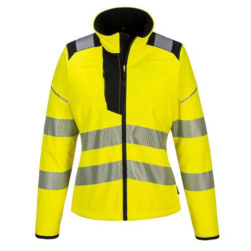 PW3 Hi-Vis Dámsky Softshell, čierna/žltá