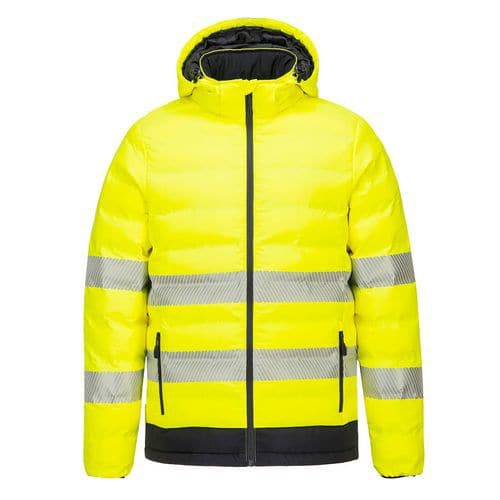 Ultrazvuková vyhrievaná tunelová bunda Hi-Vis, čierna/žltá